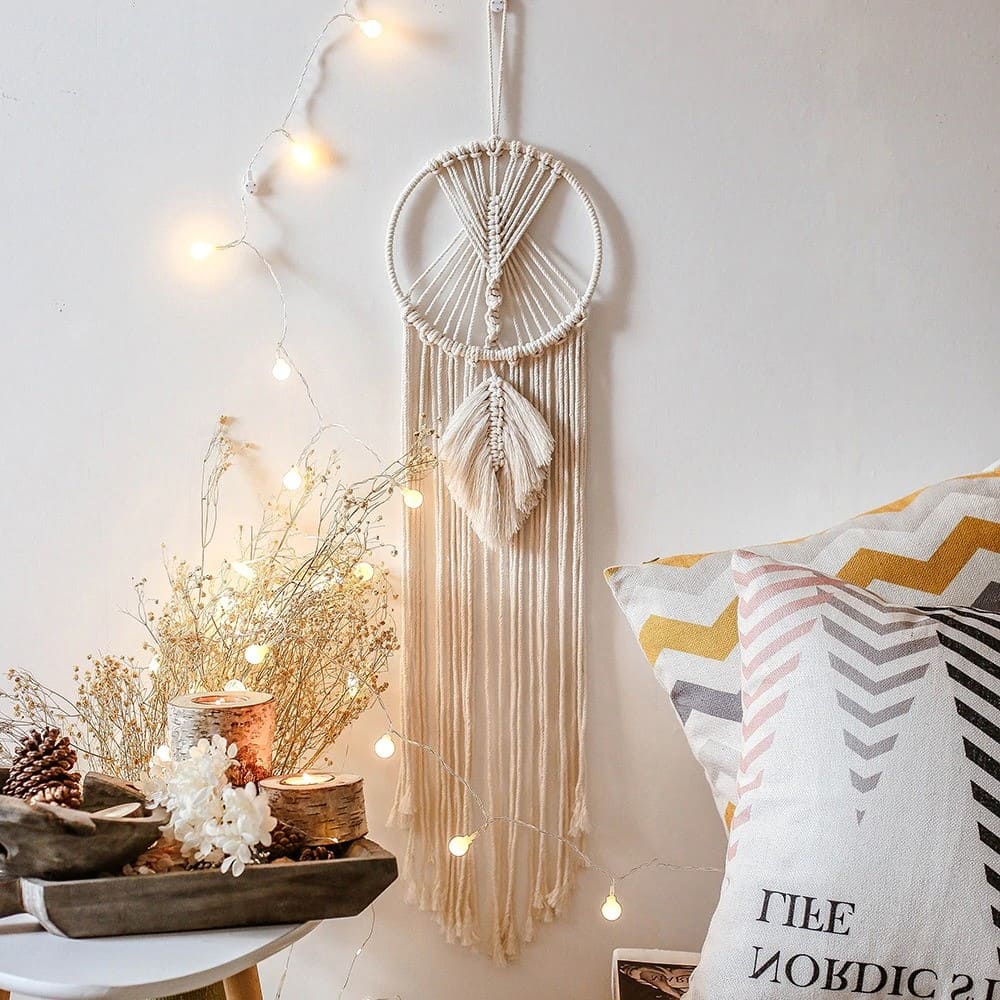 Macramé pour attrape rêve