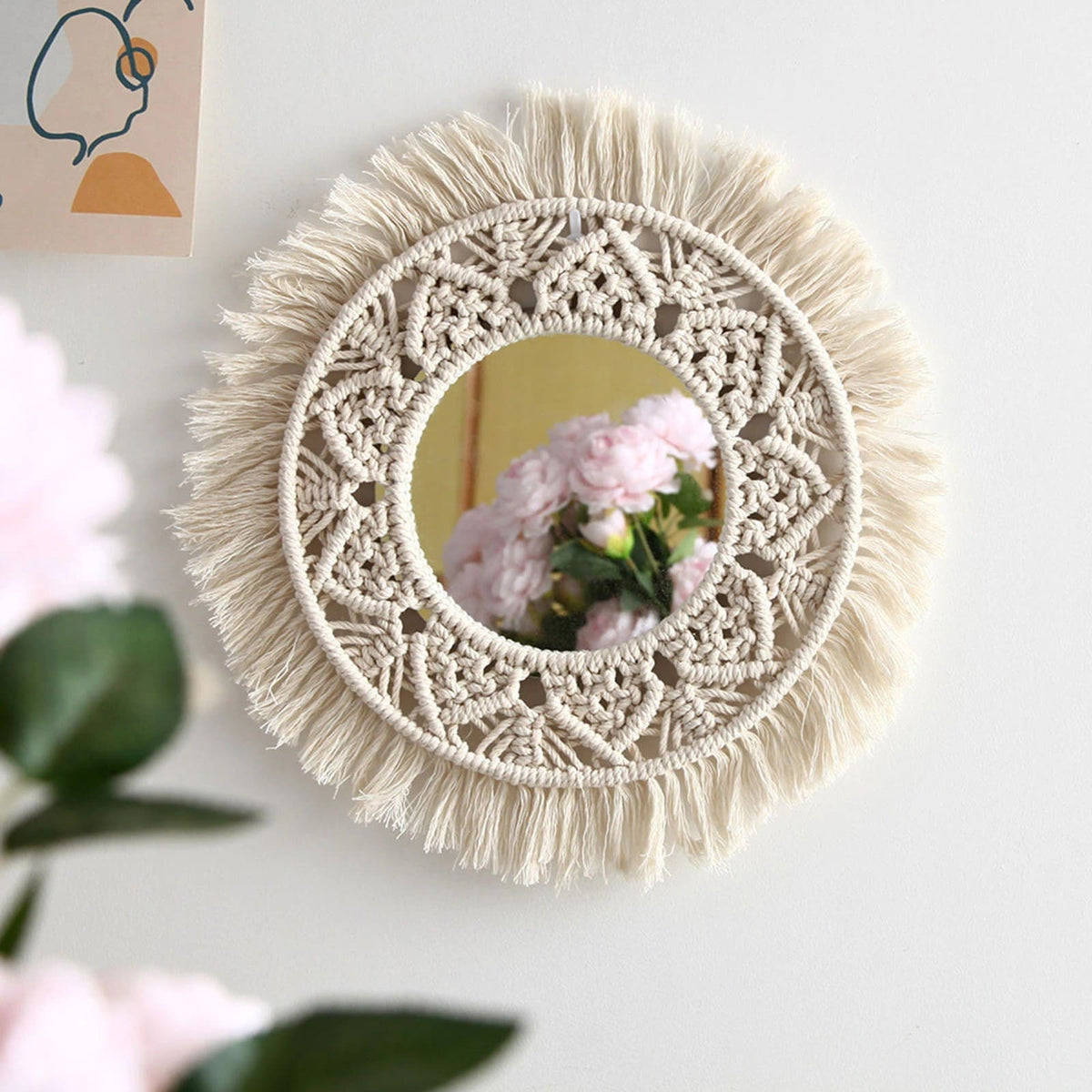 Miroir 35 cm macramé
