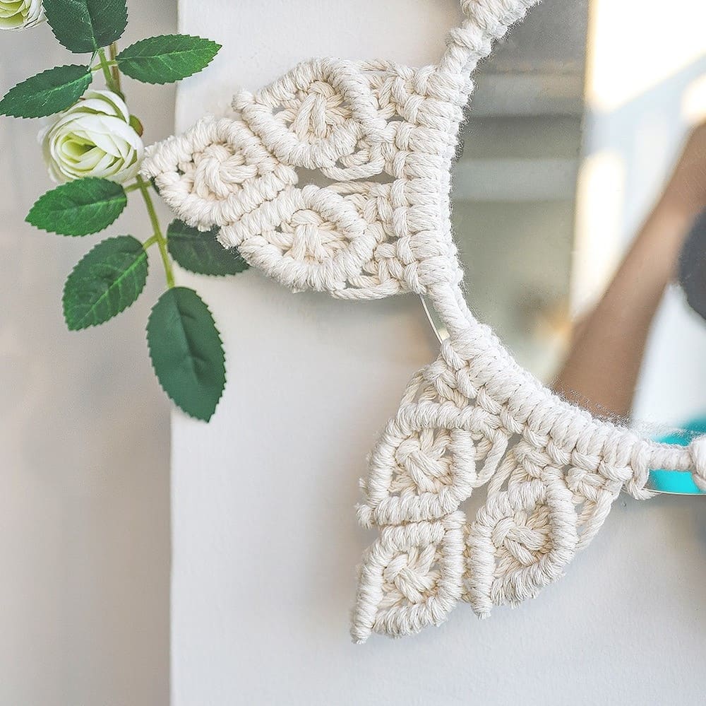 Miroir bohème chic macramé