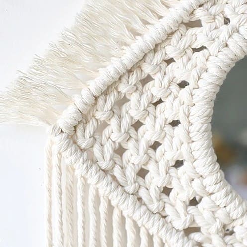 Miroir mural bohème macramé 