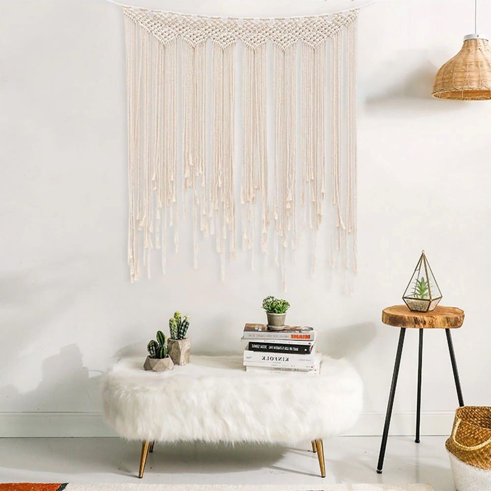 Petit rideau en macramé