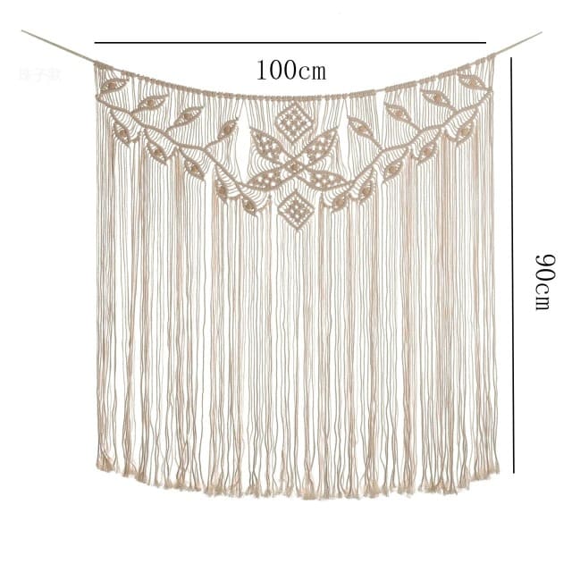 Rideau macramé petite taille