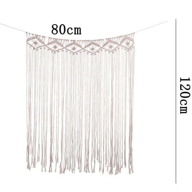 Petit rideau de fil macramé