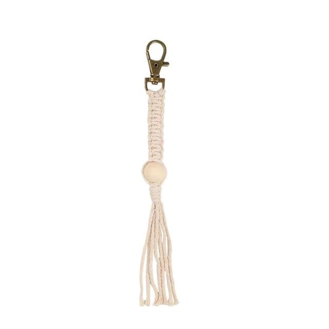 Porte clé macramé perle