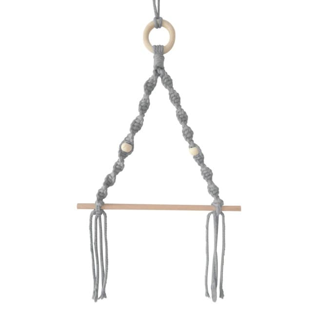 Porte papier toilette coloré macramé gris