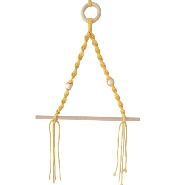 Porte papier toilette coloré macramé jaune
