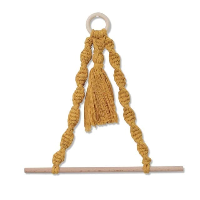 Porte papier toilette macramé pompon orange