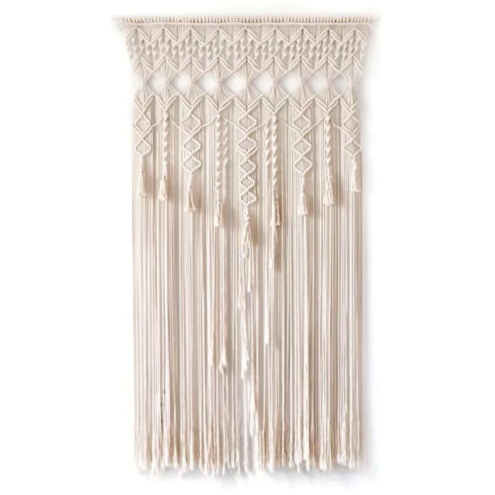 Rideau de fil macramé pompon