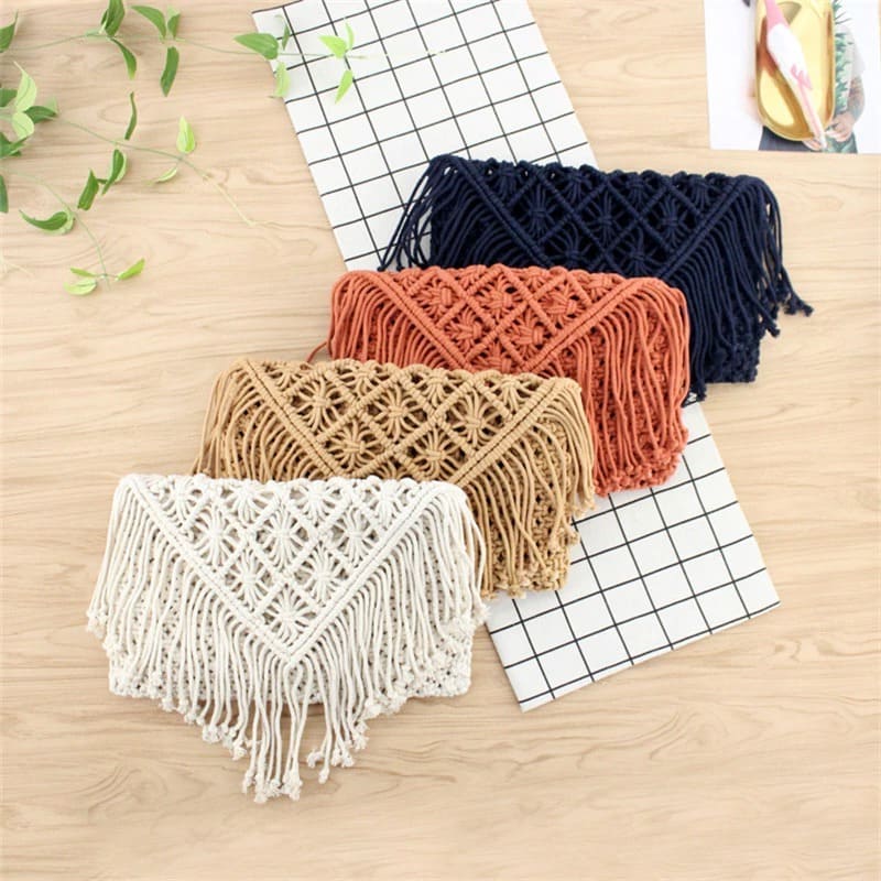 Sac en bandoulière pour femme en macramé