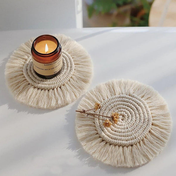 Sous-verre macramé (tuto photos et vidéo) – Macramé&Co Sous-verre macramé (tuto photos et vidéo) – Macramé&Co