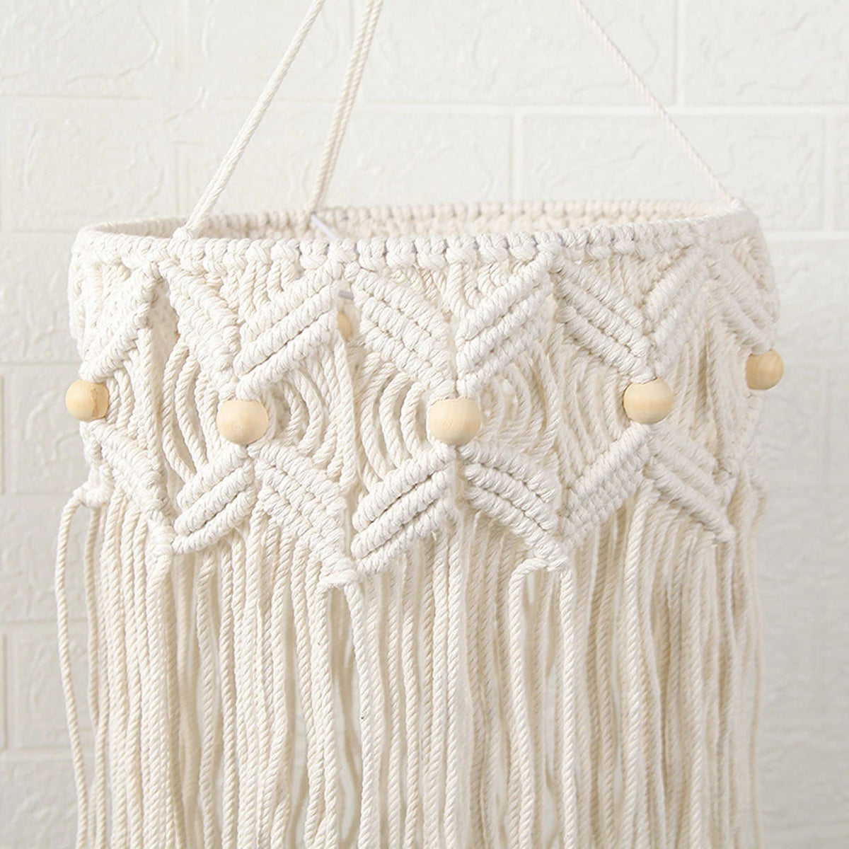 Suspension bohème en coton macramé