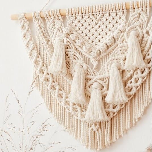 Tissage mural macramé
