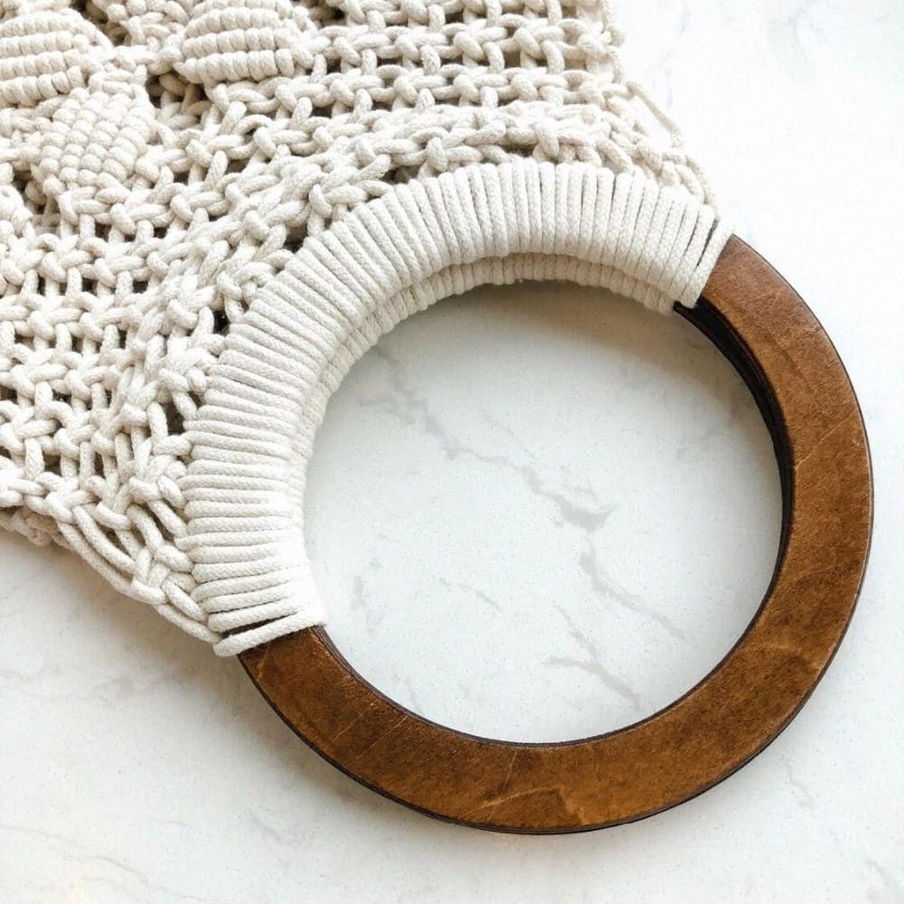 Tote bag en coton macramé