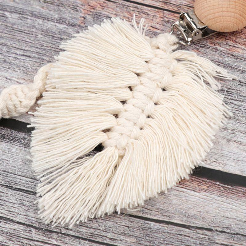 Accroche tétine coton macramé