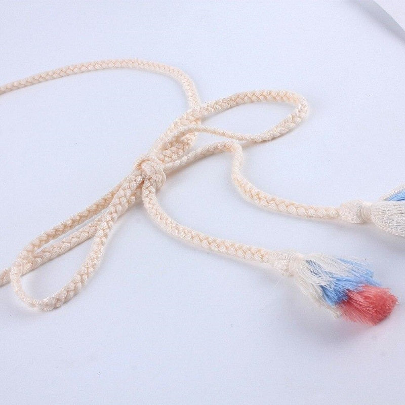 ceinture en coton macramé
