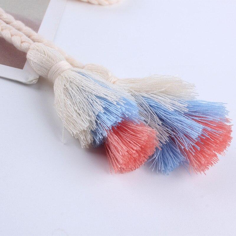 ceinture en macramé pompon